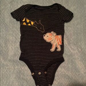 Carter's Black and Yellow Bodysuit with Animal Appliqué